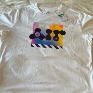 Nike White Tee with Colorful Graphic